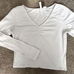 Scrunched White Longsleeve🤍